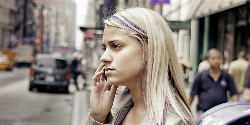 Girl talking on her cell phone